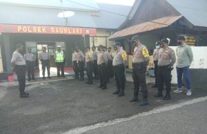 Waka Polsek Tanimbar Selatan Pimpin Giat Apel pagi personil Polsek