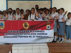 Bhabinkamtibmas Weratan Sosialisasi Perpres Nomor 87 Tahun 2016 Tentang Satgas Saber Pungli Kepada Siswa dan Siswi serta Wali Kelas