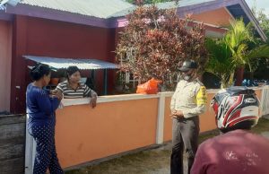 Bhabinkamtibmas Ritabel terus giat Sambang dan Edukasi Masyarakat tentang 4M