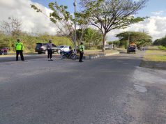 Propam Polres Kep. Tanimbar Giat Pengecekan personil Sat Lantas dalam giat Gatur pagi