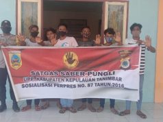 Bhabinkamtibmas Matakus Sosialisasikan Perpres Nomor 87 Tahun 2016 tentang Satgas Saber Pungli Kepada Warga Desa