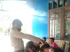 Kepada Warga Desa, Bhabinkamtibmas Sangliat Krawain Sampaikan Arahan Edukasi, Sosialisasi dan Himbauan Pendisiplinan Penerapan Protokol Kesehatan Pencegahan Covid-19
