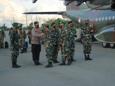 Kapolres Kepulauan Tanimbar bersama Forkopimda Jemput Kepala Staf Umum TNI dan Rombongan