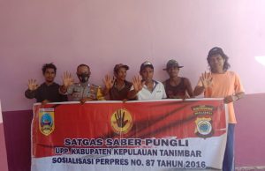 Giat Sosialisasi Perpres Nomor 87 Tahun 2016 Oleh Bhabinkamtibmas Lelingluan Kepada Warga