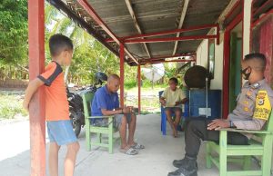 Giat DDS Bhabinkamtibmas Lauran berikan Pesan Kamtibmas himbau Prokes Covid-19