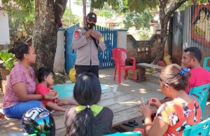 Giat DDS Bapak Sony Maturbongs, Bhabinkamtibmas Olilit Barat Minta Terapkan Prokes