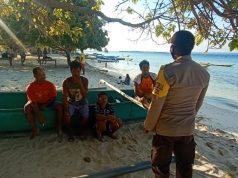 Giat Sambang Bhabinkamtibmas Matakus Sampaikan Terkait Prokes