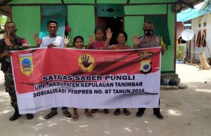 Giat Satgas Saber Pungli Bhabinkamtibmas dan Babinsa Lermatang