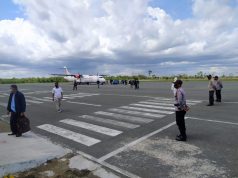 Kegiatan Pengamanan rutin Pelaku Perjalanan Pesawat Wings Air terus digalahkan personil Ops Aman Nusa Polres Kep. Tanimbar