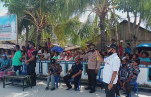 Amankan Lomba Senam Variasi, Bhabinkamtibmas Adodo Molu Himbau Patuhi Protokol Kesehatan