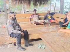Giat Sambang Bhabinkamtibmas Kelurahan Saumlaki berikan himbauan 4M