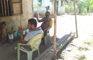 Giat DDS Bhabinkamtibmas Kabiarat Sosialisasikan Prokes Covid-19 dan UU Perlindungan Anak