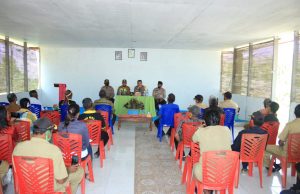 Dalam Giat Kunker di Polsek Fordata, Kapolres Kepulauan Tanimbar Giat Tatap Muka bersama unsur Forkopimca Fordata