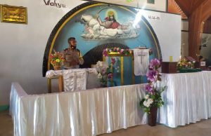 Bhabinkamtibmas Lermatang Giat Mimbar Kamtibmas Di Gereja Imanuel Jemaat GKPII