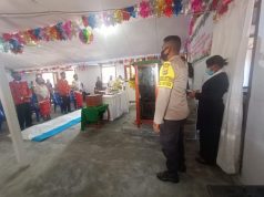 Bhabinkamtibmas Matakus Amankan Giat Ibadah Pemberkatan Nikah