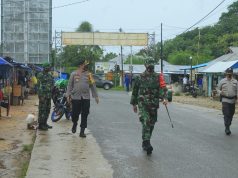 Penertiban Protokol Kesehatan Pencegahan Covid-19 oleh personil TNI dan Polri Kabupaten Kepulauan Tanimbar terus digelar