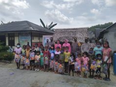 Kunjungan Kapolres Kepulauan Tanimbar dan Ketua Cabang Bhayangkari di Taman Baca Kemala Bhabinkamtibmas Amdasa