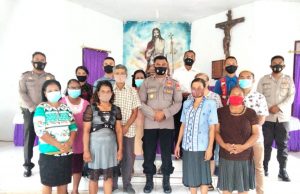 Kapolsek Selaru Bersama Personil Polsek Selaru Laksanakan Mimbar Kamtibmas
