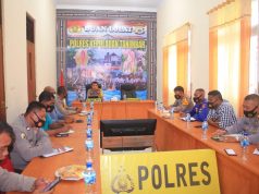 Kapolres Kepulauan Tanimbar Pimpin Giat Anev Mingguan serta berikan Jukrah demi pembenahan tugas
