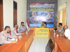 Kapolres Kepulauan Tanimbar Pimpin Rapat Perwira bahas kesiapan Pengamanan pendistribusian Vaksin Covid-19 di Tanimbar