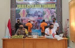 Kapolres Kepulauan Tanimbar Gelar Press Release Kasus Pembunuhan di Sera Desa Rumah Salut Kecamatan Wermaktian