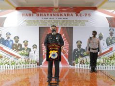 Polres Kepulauan Tanimbar Gelar Acara Syukuran Hari Bhayangkara ke-75 tahun 2021 secara sederhana dan hikmah