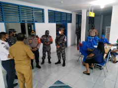 Waka Polres Kepulauan Tanimbar hadiri Kegiatan Vaksinasi Massal TNI AL Saumlaki