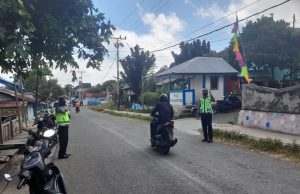Ciptakan Kamseltibcar Lantas, Unit Turjawali Sat Lantas Polres Kepulauan Tanimbar rutin laksanakan Penjagaan pada Pos tetap