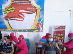 274 orang mendapatkan Vaksinasi dalam Gerai Vaksinasi Mobile Polres Kepulauan Tanimbar