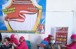 274 orang mendapatkan Vaksinasi dalam Gerai Vaksinasi Mobile Polres Kepulauan Tanimbar