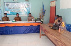 Polsek Nirunmas Sosialisasikan larangan Karhutla, Kepatuhan berlalu lintas dan PPKM kepada Pemdes se-kecamatan Nirunmas