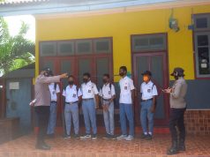Sambangi para Siswa SMA, PS. Kanit Binmas Polsek Tanut Imbau Vaksin dan Patuhi Prokes