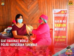 Vaksinasi Mobile Polres Kepulauan Tanimbar kembali digelar di Desa Olilit timur