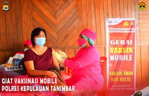 Vaksinasi Mobile Polres Kepulauan Tanimbar kembali digelar di Desa Olilit timur