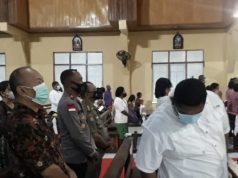 Polsek Tanut Polres Tanimbar amankan Giat Penthabisan Gereja St. Yoseph Lamdesar Timur