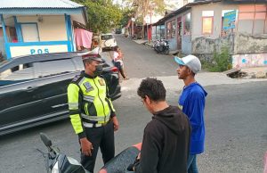 Giat Pos tetap, Unit Turjawali Sat lantas Polres Tanimbar kembali Tilang 5 Pelanggar lalu lintas