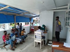 Polsek Nirunmas amankan giat Vaksinasi di wilayahnya