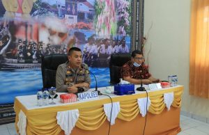 Polres Tanimbar Gelar Rakor Percepatan Penanganan Vaksinasi bersama unsur Pemda dan TNI