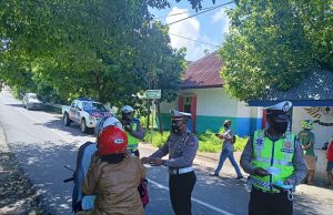 Action nyata pada Operasi Simpatik Siwalima 2021 hari pertama, digelar Polres Tanimbar dilapangan