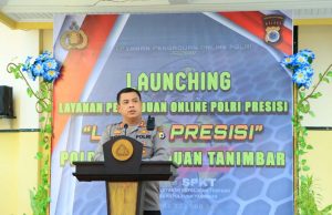 Polres Tanimbar luncurkan layanan Pengaduan online “Lapor Presisi”.