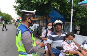 Unit Dikyasa Sat Lantas Polres Tanimbar Sosialisasikan Keselamatan berlalu lintas