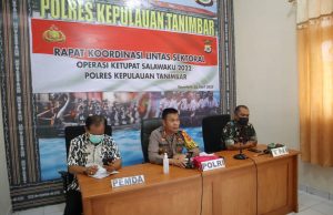 Polres Tanimbar lakukan Rakor Lintas Sektoral Operasi Ketupat Salawaku 2022 usai Upacara Gelar Pasukan