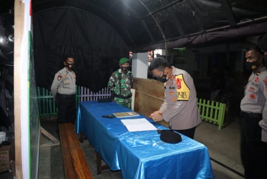 Kapolres Tanimbar kontrol Pos PAM Operasi Ketupat Salawaku 2022
