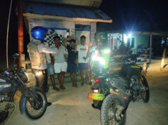 Libatkan Babinsa dan Linmas, Bhabinkamtibmas Lermatang gelar patroli sambang