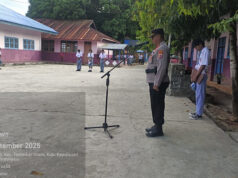 Jadi Pembina upacara di Sekolah, Kapolsek Tanut sampaikan edukasi dan pesan Kamtibmas