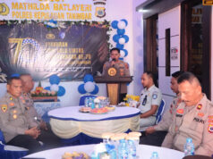 Beri sambutan saat syukuran HUT Lalu Lintas Bhayangkara ke-70, begini harapan Kapolres Kepulauan Tanimbar