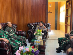 Pererat silaturahmi, Kapolres Kepulauan Tanimbar menerima kunjungan Danbrigif 27 NI