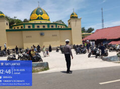 Hadir di sejumlah Masjid, Sat Lantas Polres Kepulauan Tanimbar gelar pam gatur saat Sholat Jumat