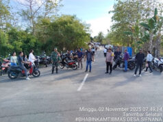 Kolaborasi TNI-Polri, Bhabinkamtibmas Sifnana dan Babinsa amankan Misa Arwah semua Orang beriman