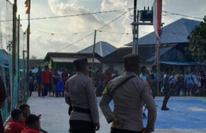 Berjalan kondusif, Polsek Nirunmas amankan turnamen Bola Voli Arma Nusantara Cup